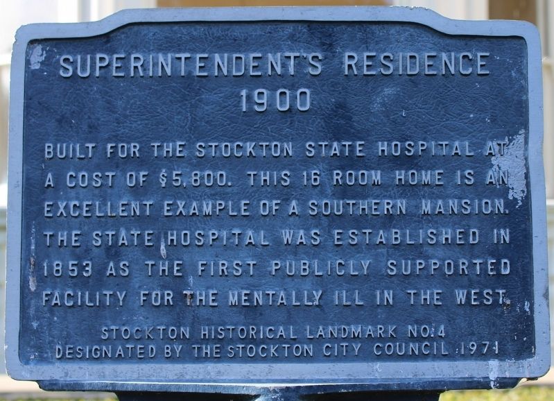 Superintendent's Residence Marker image. Click for full size.