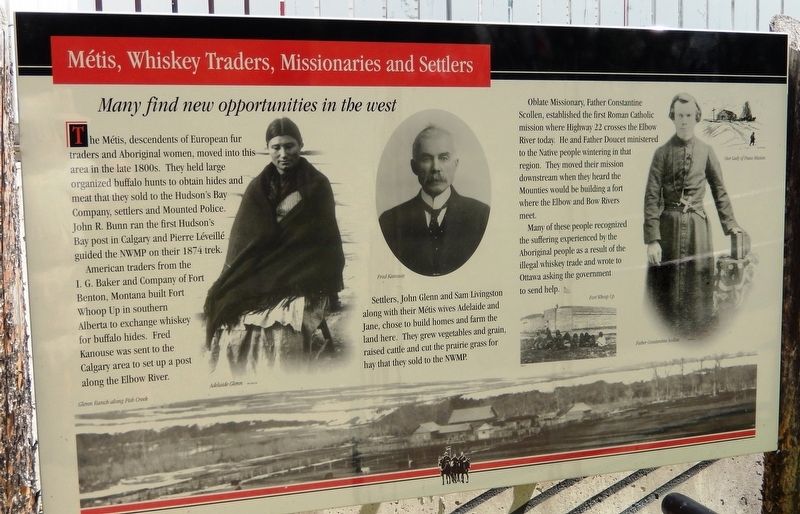 Mtis, Whiskey Traders, Missionaries and Settlers Marker image. Click for full size.