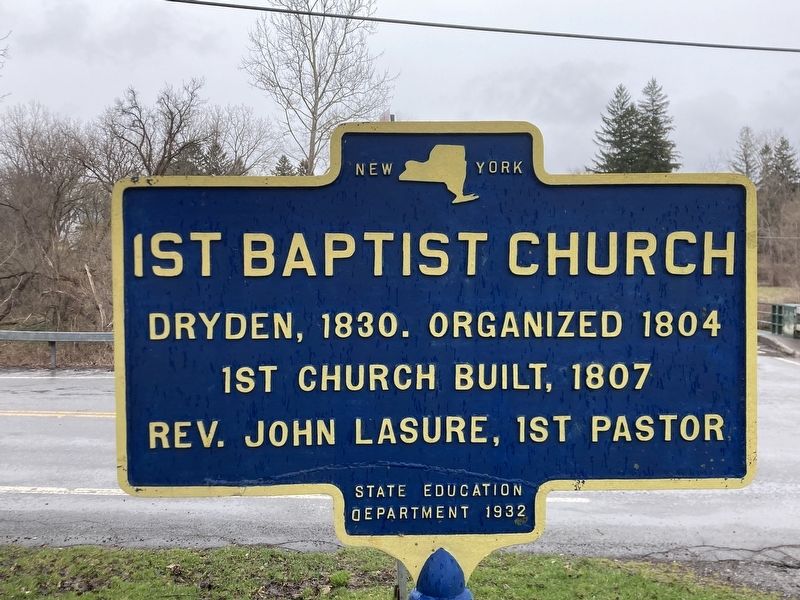 1st Baptist Church Marker image. Click for full size.
