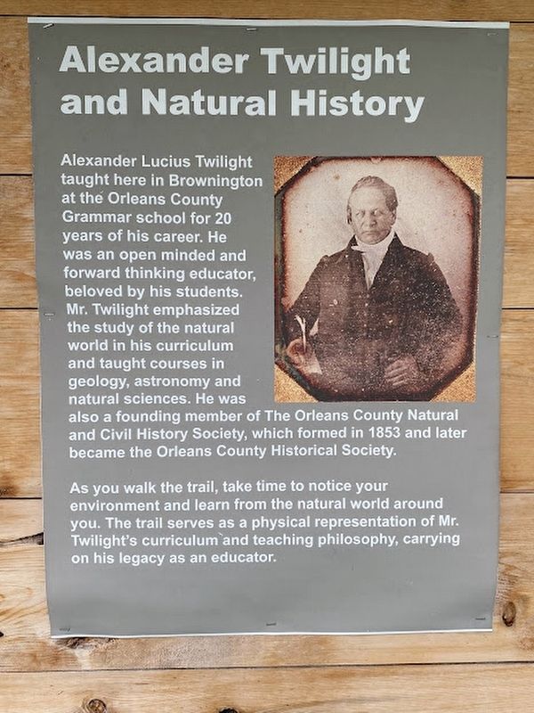 Alexander Twilight and Natural History Marker image. Click for full size.