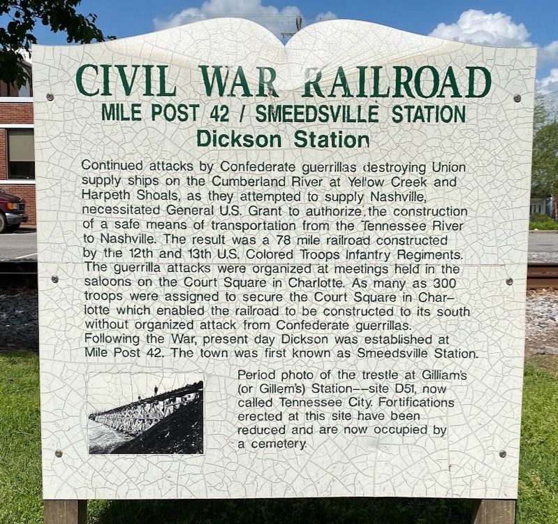 Civil War Railroad Marker image. Click for full size.