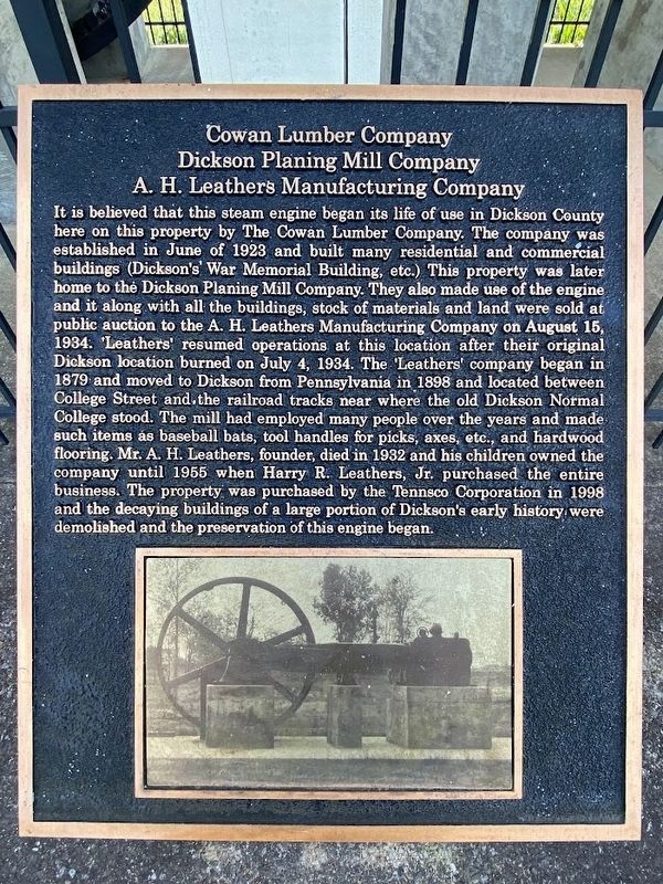 Cowan Lumber Company Marker image. Click for full size.