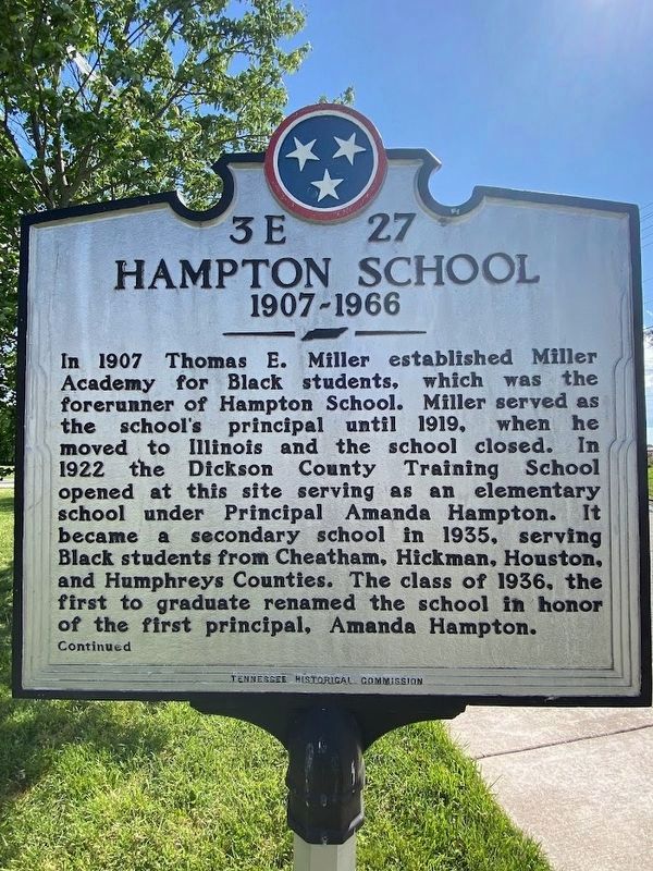 Hampton School Marker image. Click for full size.