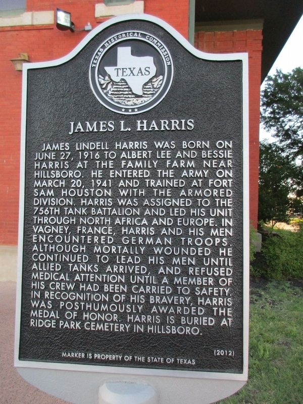 James L. Harris Marker image. Click for full size.