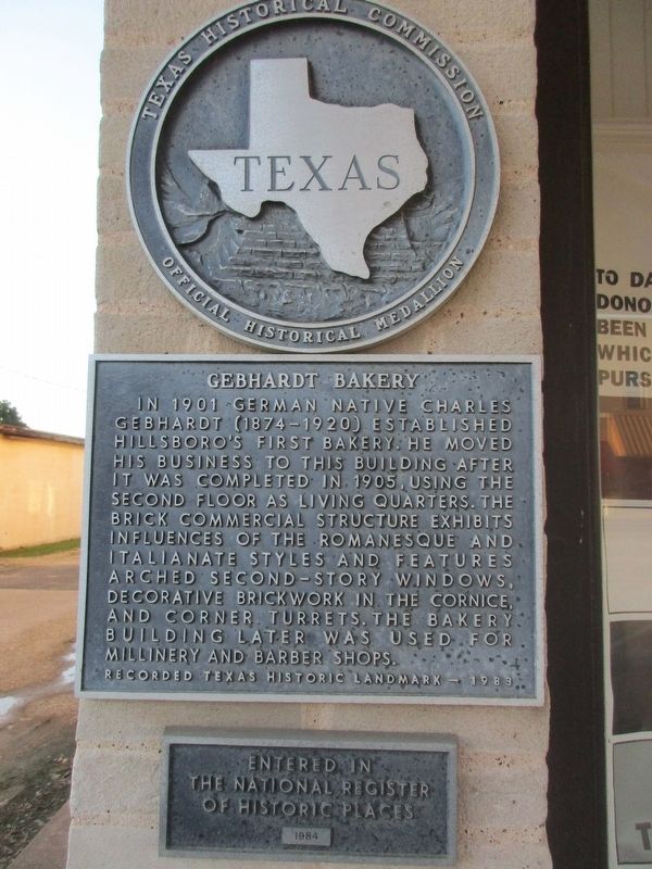 Gebhardt Bakery Marker image. Click for full size.