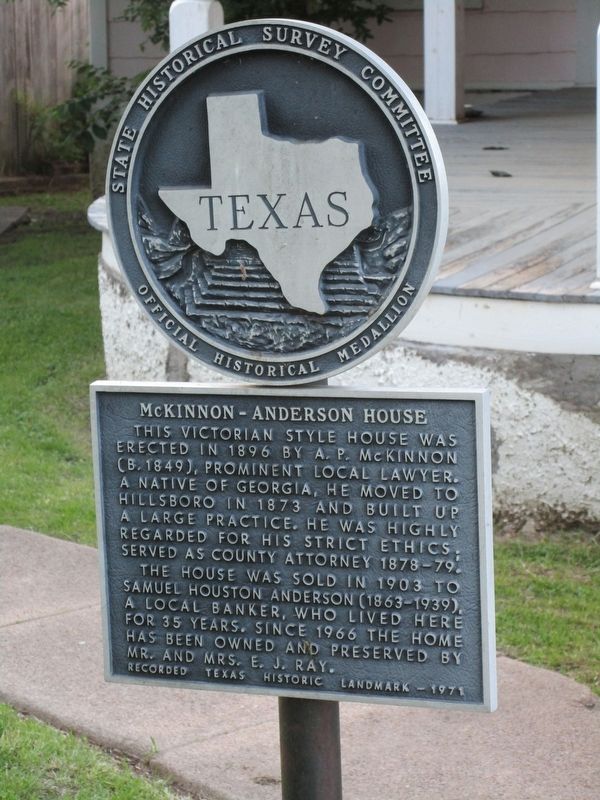 McKinnon - Anderson House Marker. Click for full size. McKinnon - Anderson House Marker image. Click for full size.