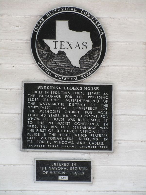 Presiding Elder's House Marker image. Click for full size.