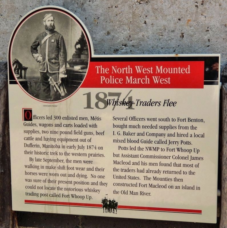 The North West Mounted Police March West Marker image. Click for full size.
