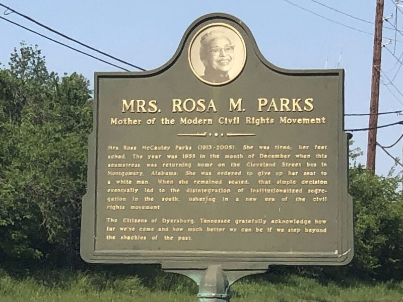 Mrs. Rosa M. Parks Marker image. Click for full size.