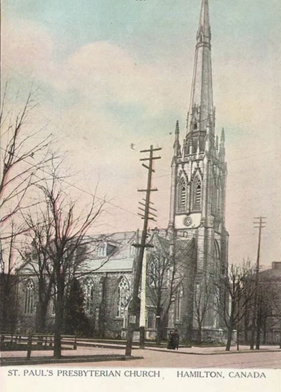 Postcard of St. Pauls Presbyterian Church, early 20th century. image. Click for full size.
