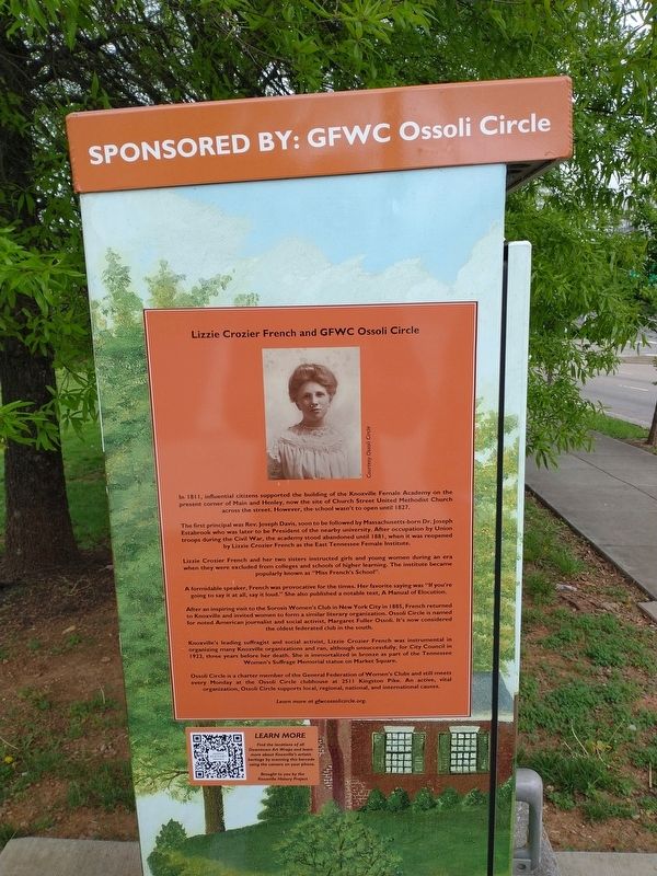 Lizzie Crozier French and GFWC Ossoli Circle Marker image. Click for full size.