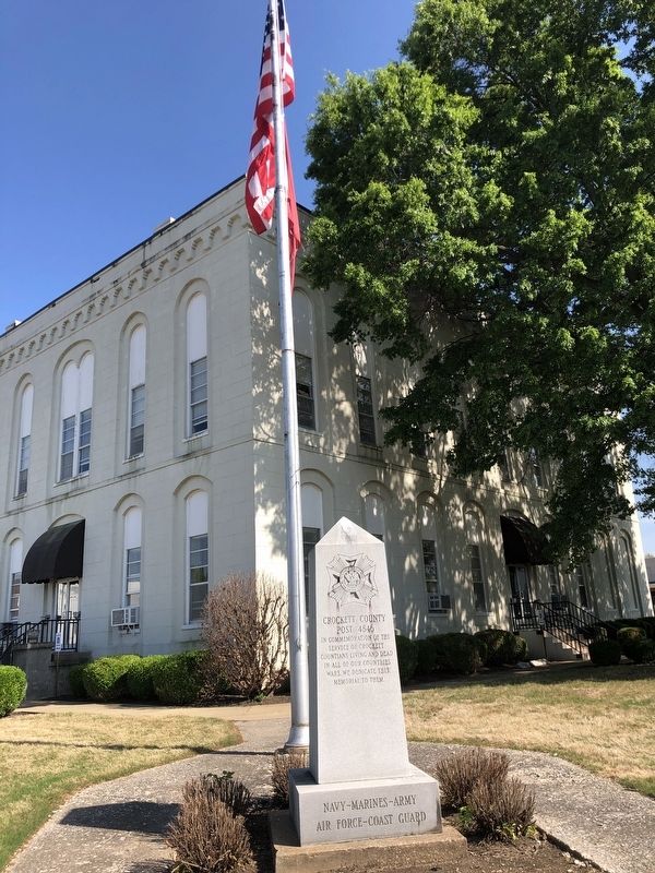 Crockett County Veterans Memorial image. Click for full size.