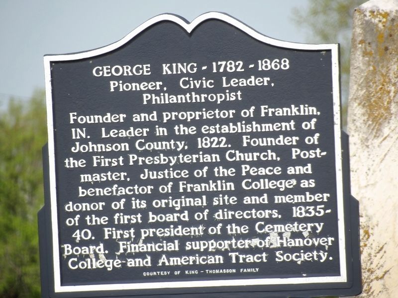 George King  1782-1868 Marker image. Click for full size.