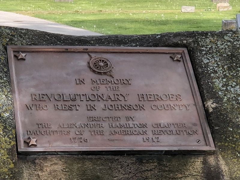 Johnson County Revolutionary War Memorial Marker. Click for full size. Johnson County Revolutionary War Memorial Marker image. Click for full size.