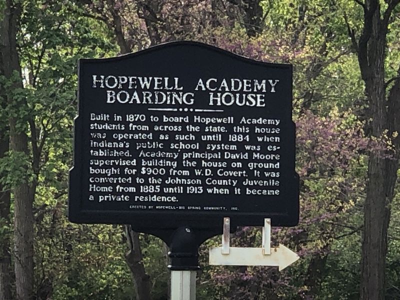 Hopewell Academy Boarding House Marker image. Click for full size.