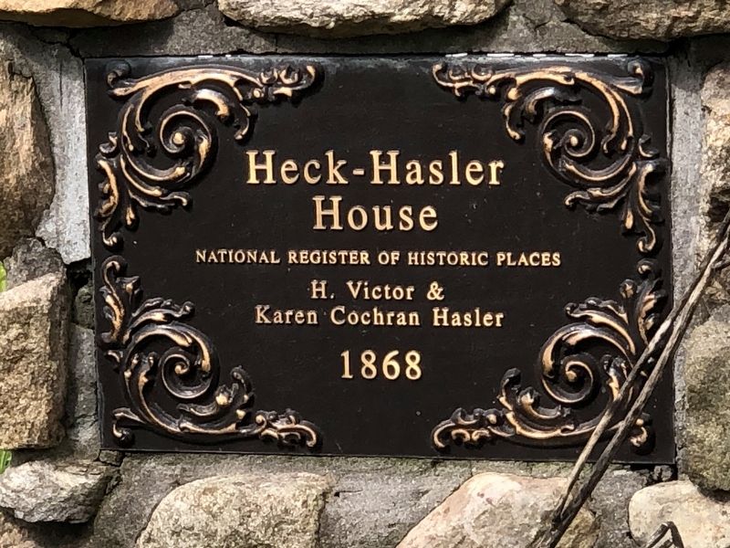Heck-Hasler House Marker image. Click for full size.