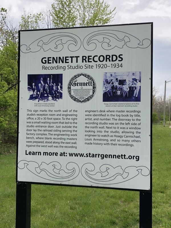 Gennett Records Marker, Side One image. Click for full size.