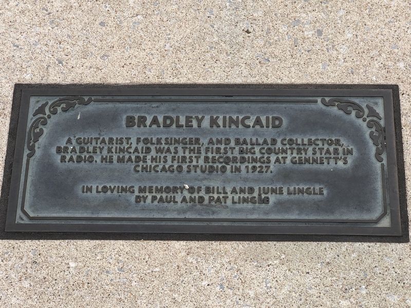 Bradley Kincaid Marker. Click for full size. Bradley Kincaid Marker image. Click for full size.