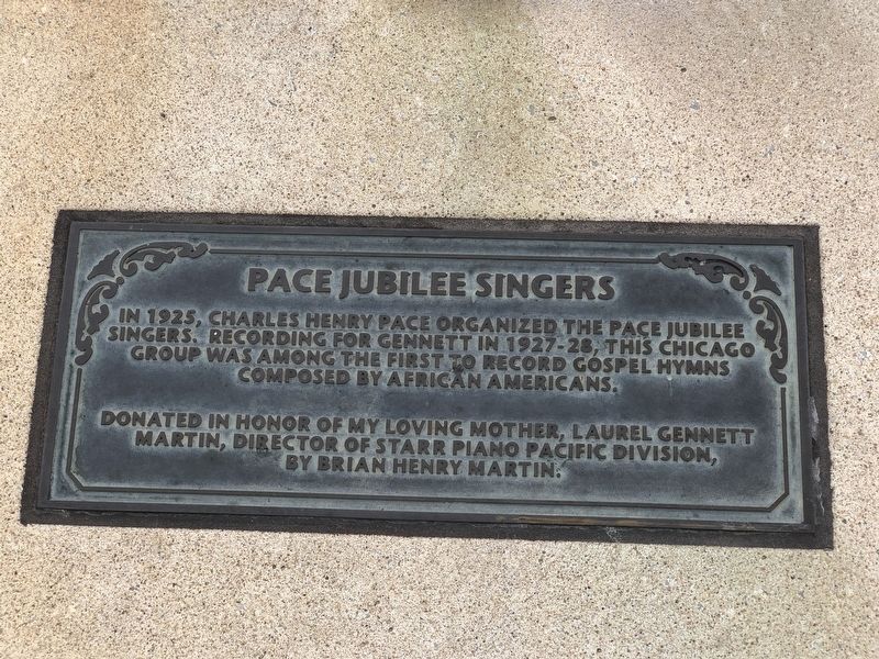 Pace Jubilee Singers Marker. Click for full size. Pace Jubilee Singers Marker image. Click for full size.