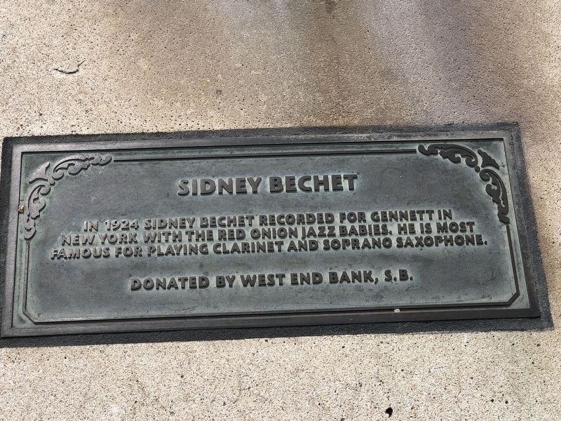 Sidney Bechet Marker image. Click for full size.