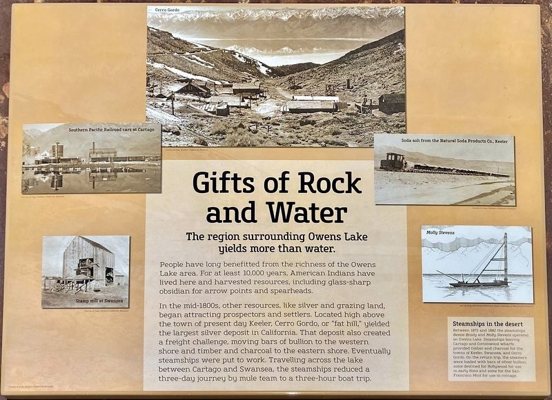 Gifts of Rock and Water Marker. Click for full size. Gifts of Rock and Water Marker image. Click for full size.