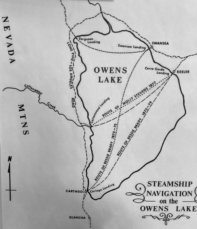 Steamship Navigation on Owens Lake image. Click for full size.