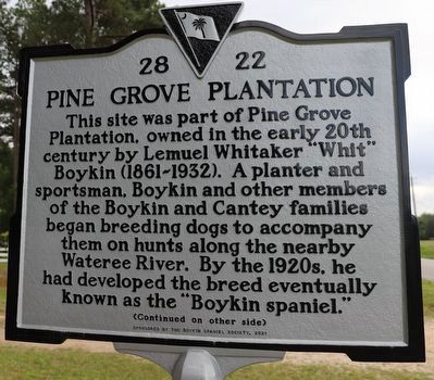 Pine Grove Plantation side of marker image. Click for full size.