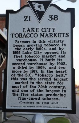 imperial tobacco history Lake City Tobacco Markets / Imperial Tobacco Company Historical Marker