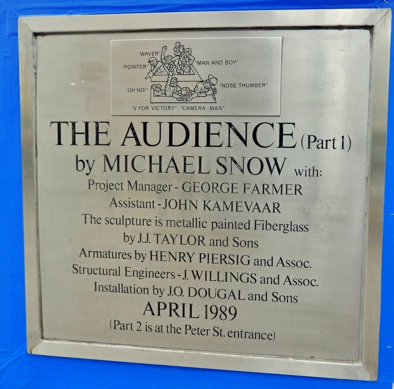 <i>The Audience, part 1</i> by Michael Snow (credits) image. Click for full size.