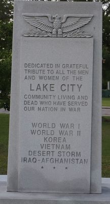 Lake City Veterans Memorial Marker image. Click for full size.