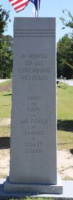 Lynchburg Veterans Memorial Marker image. Click for full size.