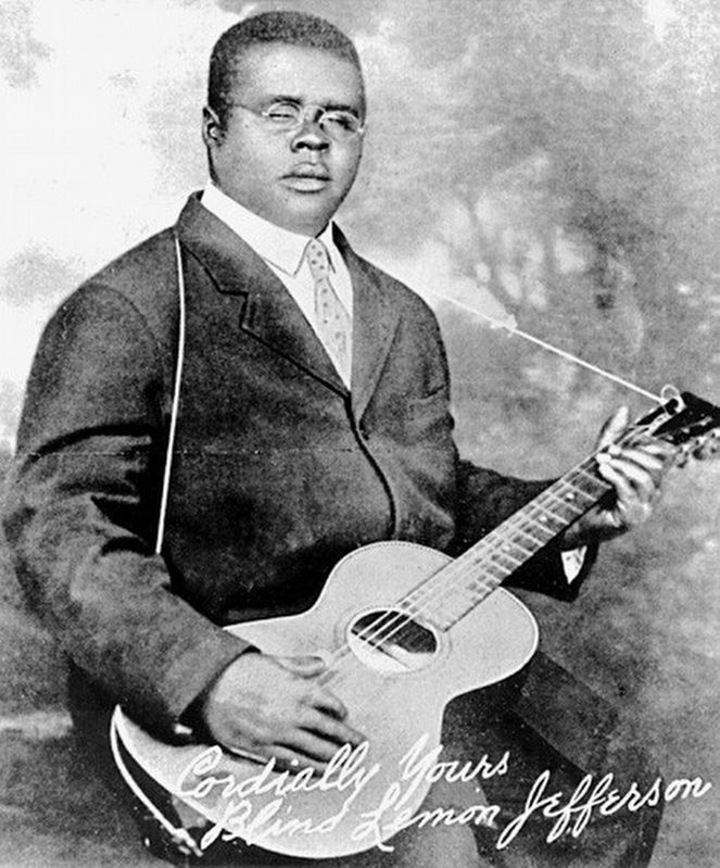 Lemon Henry "Blind Lemon" Jefferson (1893-1929) image. Click for full size.