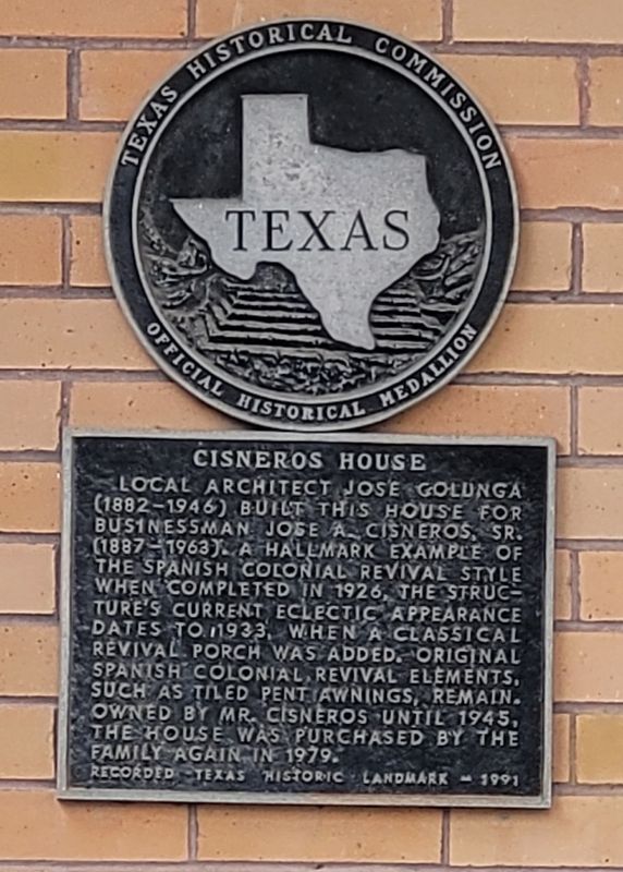 Cisneros House Marker. Click for full size. Cisneros House Marker image. Click for full size.