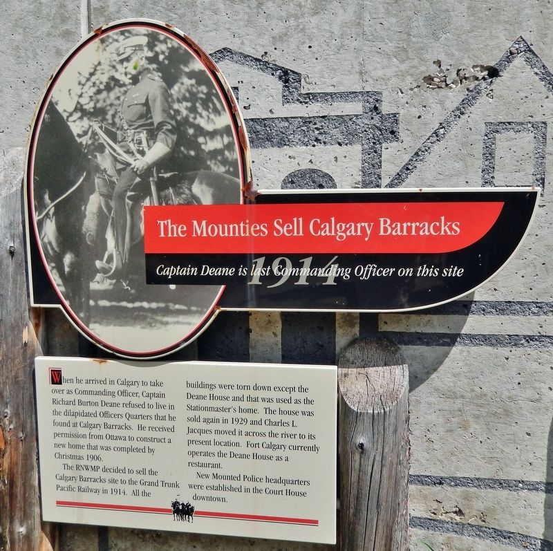 The Mounties Sell Calgary Barracks Marker image. Click for full size.