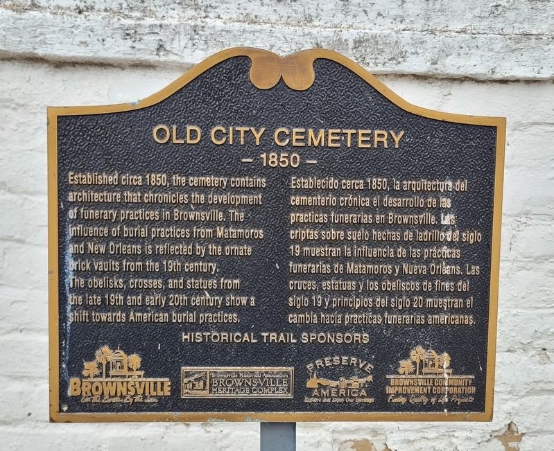 Old City Cemetery Marker image. Click for full size.