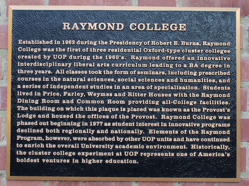 Raymond College Marker image. Click for full size.