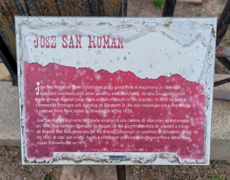 Jose San Roman Marker. Click for full size. Jose San Roman Marker image. Click for full size.