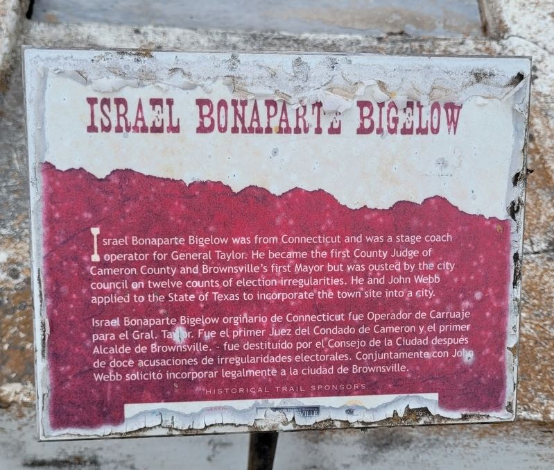 Israel Bonaparte Bigelow Marker. Click for full size. Israel Bonaparte Bigelow Marker image. Click for full size.
