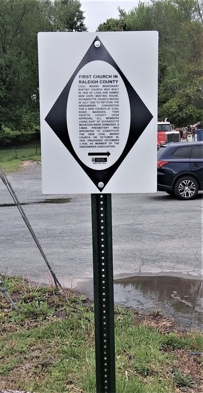 First Church in Raleigh County Marker. Click for full size. First Church in Raleigh County Marker image. Click for full size.