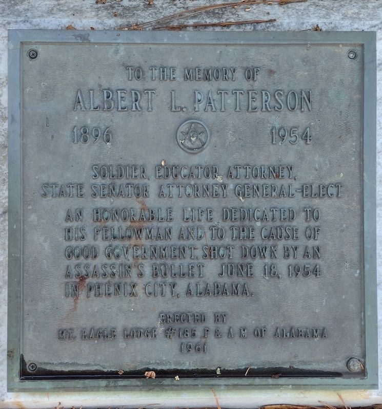 Albert L. Patterson Marker image. Click for full size.