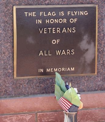 Veterans Memorial Flag Pole Marker image. Click for full size.
