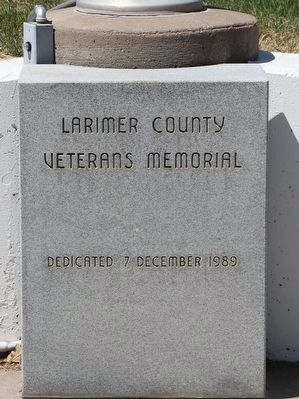 Larimer County Veterans Memorial Marker image. Click for full size.