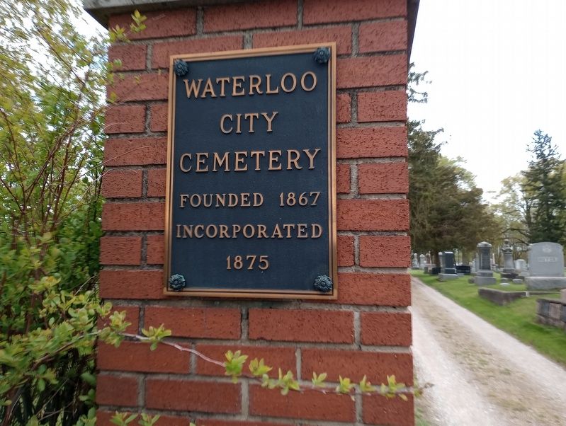 Waterloo City Cemetery Marker image. Click for full size.