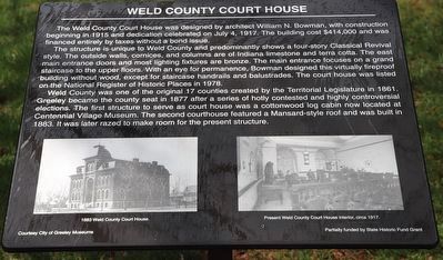 Weld County Court House Marker image. Click for full size.