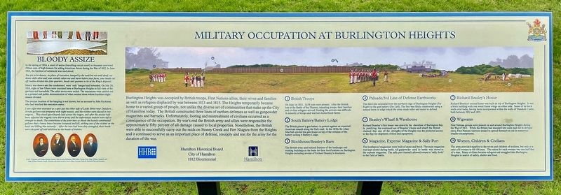 Military Occupation of Burlington Heights Marker. Click for full size. Military Occupation of Burlington Heights Marker image. Click for full size.