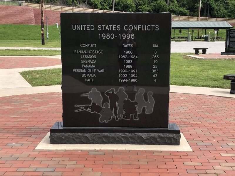 United States Conflicts 1980-1996 Marker. Click for full size. United States Conflicts 1980-1996 Marker image. Click for full size.