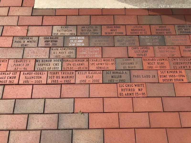 United States Conflicts 1980-1996 (brick pavers). Click for full size. United States Conflicts 1980-1996 (brick pavers) image. Click for full size.