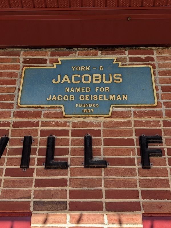 Jacobus Marker image. Click for full size.