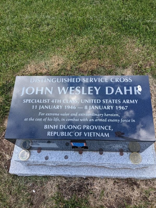 John Wesley Dahr Marker. Click for full size. John Wesley Dahr Marker image. Click for full size.