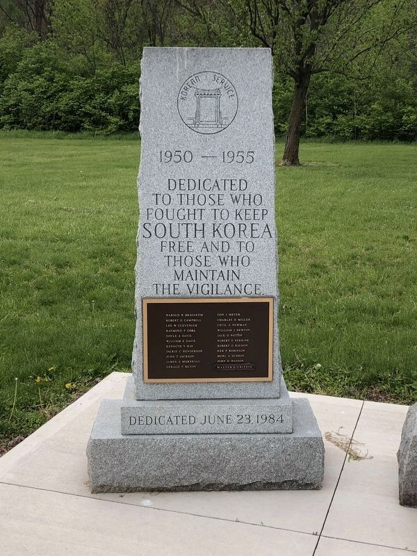 Korean War Memorial (in new location). Click for full size. Korean War Memorial (in new location) image. Click for full size.